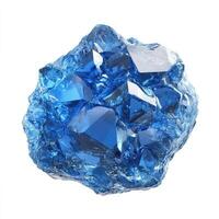 Intricate cluster of vibrant blue crystals photo