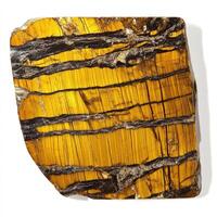 Raw Tiger's Eye gemstone slab photo