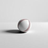 White baseball, simple, studio shot photo
