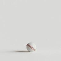 Single baseball on plain background photo