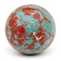 Turquoise and Red Gem Sphere photo