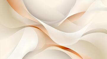 Abstract flowing curves in light beige and peach tones photo
