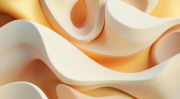 Abstract organic shapes in soft, flowing forms photo