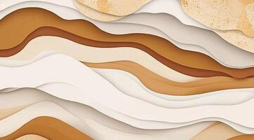 Abstract layered shapes in warm tones photo