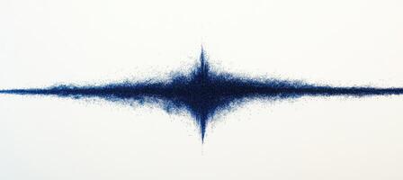 A blue wave is shown on a white background photo