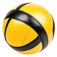 Yellow ball with black stripes photo