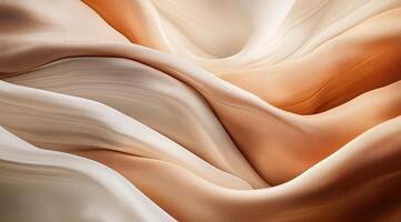 Soft, flowing fabrics in warm, muted tones photo