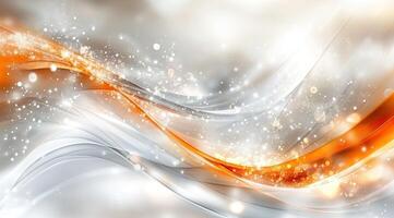 Abstract festive backdrop with flowing waves of light photo