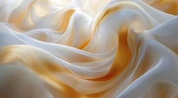 Flowing, golden-hued fabric photo