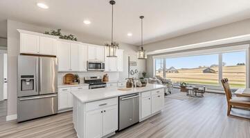 Open-concept kitchen with expansive views photo