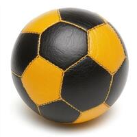 Soccer ball, yellow and black photo