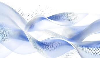 Abstract flowing shapes, soft blue tones, dotted textures photo