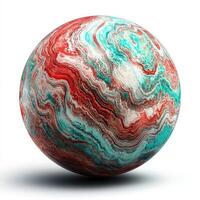 Abstract sphere with swirling patterns photo
