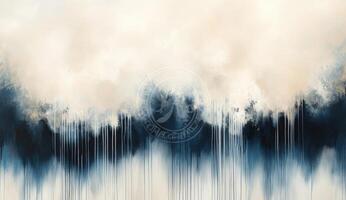 Abstract art with flowing clouds and dripping paint photo
