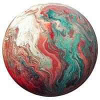 Abstract planet, swirling colors photo