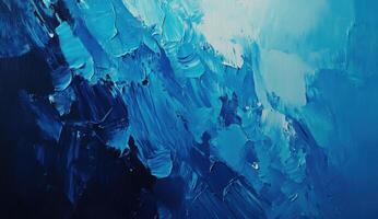 Abstract blue paint strokes photo