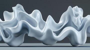 Abstract sculpted form, flowing liquid shapes photo