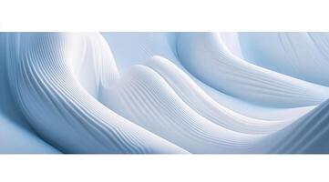 Abstract flowing light blue and white waves photo