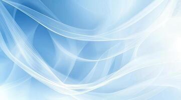 Delicate, flowing, light blue abstract design photo