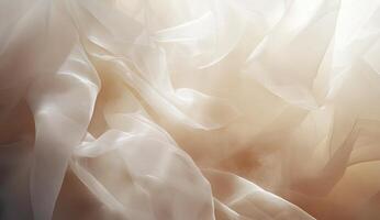 Soft, flowing fabric in warm light photo
