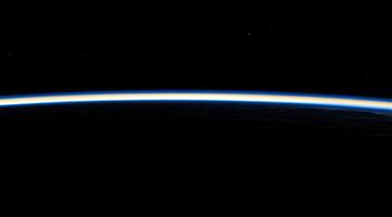 Earth's curvature in space photo