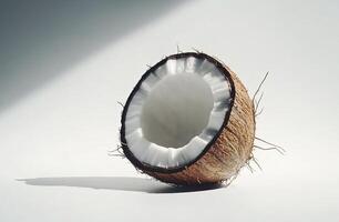 Half coconut, light and shadow photo