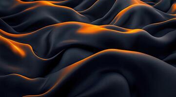 Dark Draped Fabric with Golden Highlights photo