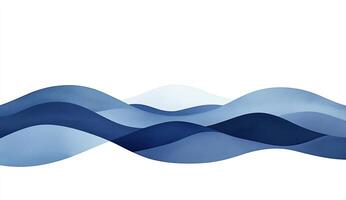 Abstract wavy mountain range. Soft blue tones photo