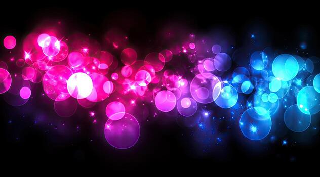 A colorful background with lights and bubbles photo