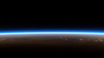 Earth's curvature, atmospheric glow photo