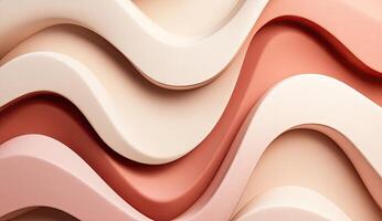 Abstract wavy layers of soft pastel colors photo