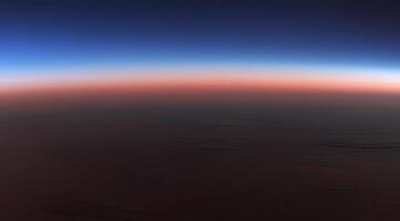 High-altitude view of Earth's atmosphere photo