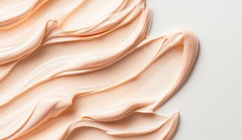 Smooth, light peach-toned cream textures, elegantly swirled photo