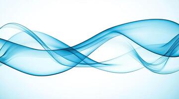 Abstract flowing lines of teal photo