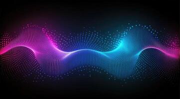 Abstract glowing wave pattern with vibrant colors photo