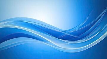 Abstract blue and white waves photo