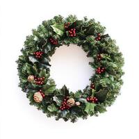 Festive circular wreath photo