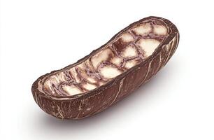 Cross-section of a seed pod, exhibiting intricate patterns photo