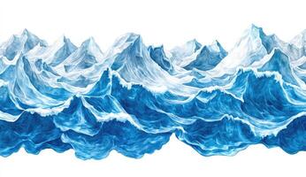 Frozen mountain waves photo