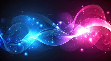 Abstract glowing waves of vibrant color photo