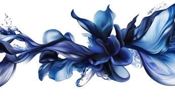 Abstract Flowing Blue Forms photo