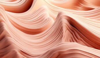 Abstract wavy forms in soft peach tones photo