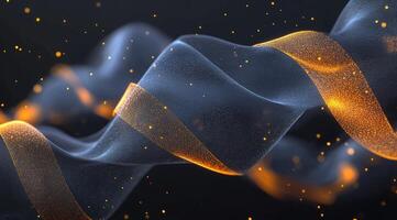 Abstract swirling ribbons of smoke and light photo