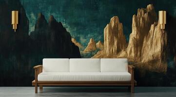 Modern Interpretation of a Mountain Landscape photo