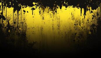 Yellow and black distressed texture photo
