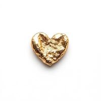 Golden heart shaped ornament photo