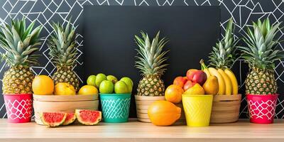 Colorful Fresh Fruits Display photo