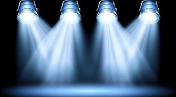 Spotlight illumination on stage photo