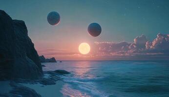 Alien Beach Sunset photo