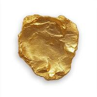 Golden, textured, stone-like form photo